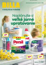 1. strana letáka Billa 25. 2. - 24. 3. 2026 Jarné upratovanie katalóg