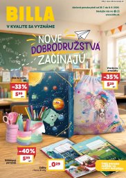 Billa leták  s platnosťou 29. 7. - 8. 9. 2026 Katalóg Back to school