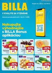 Billa leták  s platnosťou 19. 8. - 25. 8. 2026 BILLA Bonus leták
