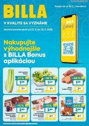 1. strana letáka Billa 23. 9. - 29. 9. 2026 BILLA Bonus leták