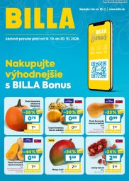 Billa leták  s platnosťou 14. 10. - 20. 10. 2026 BILLA Bonus leták